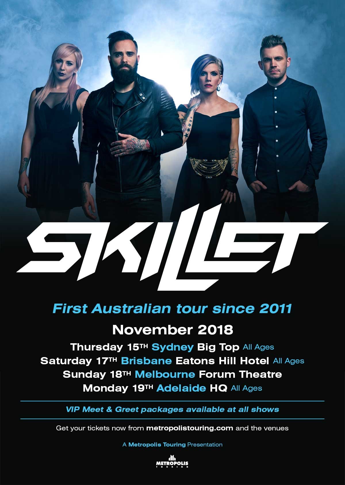 Buy Skillet (USA) tickets, SA 2018 Moshtix